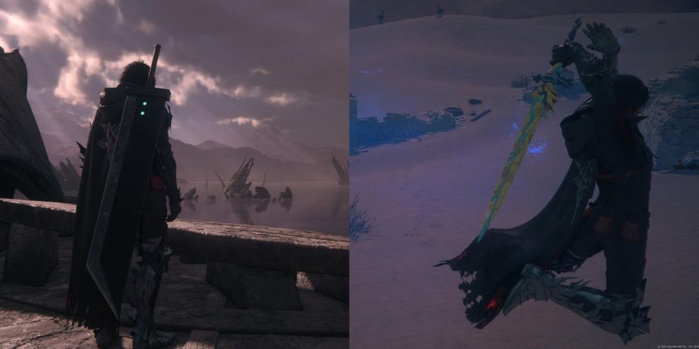 The Buster Sword and Onion Sword in Final Fantasy XVI