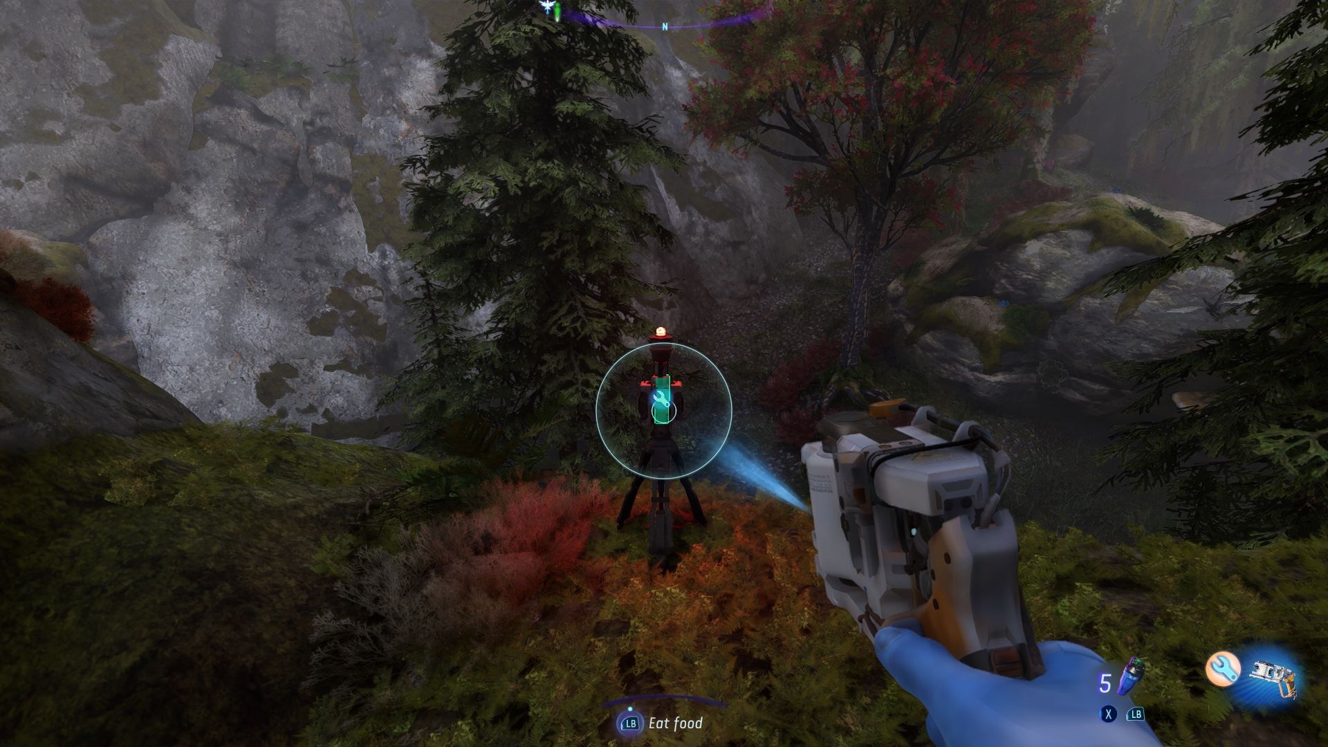 Player is about to hack one of the antennas around in the Data Collector location Avatar Frontiers of Pandora
