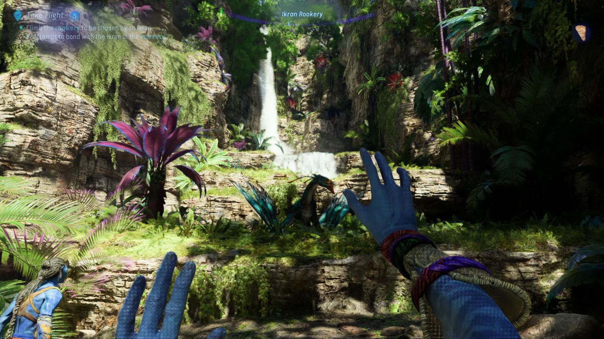 Player is appraoching an Ikran Avatar Frontiers of Pandora