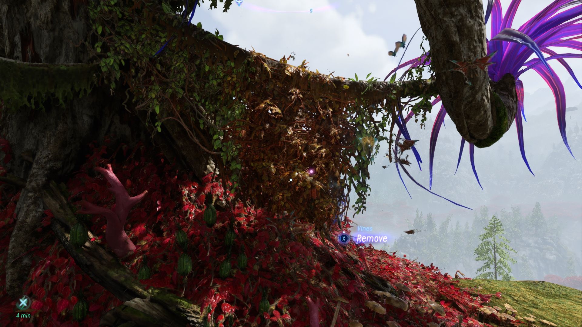 Player standing next to a Bladewing Moth nest Avatar Frontiers of Pandora