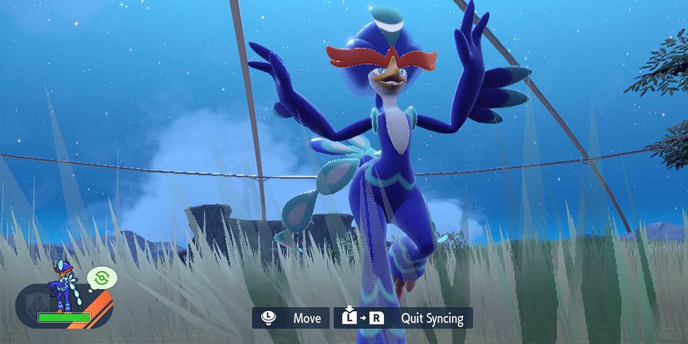 Quaquaval running through the grass while using the Synchro Machine