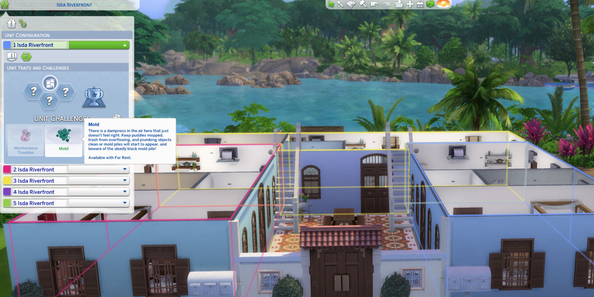 SIms 4 for rent adding mold lot challenge