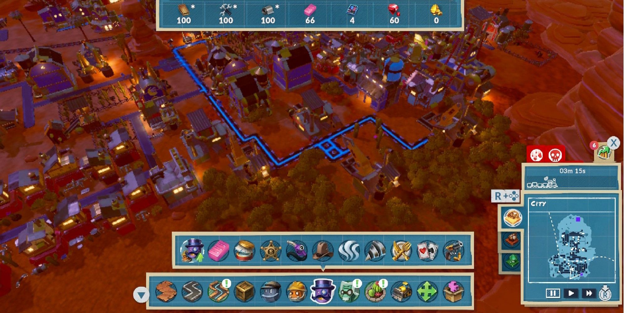 Engineers running between building and the forest.