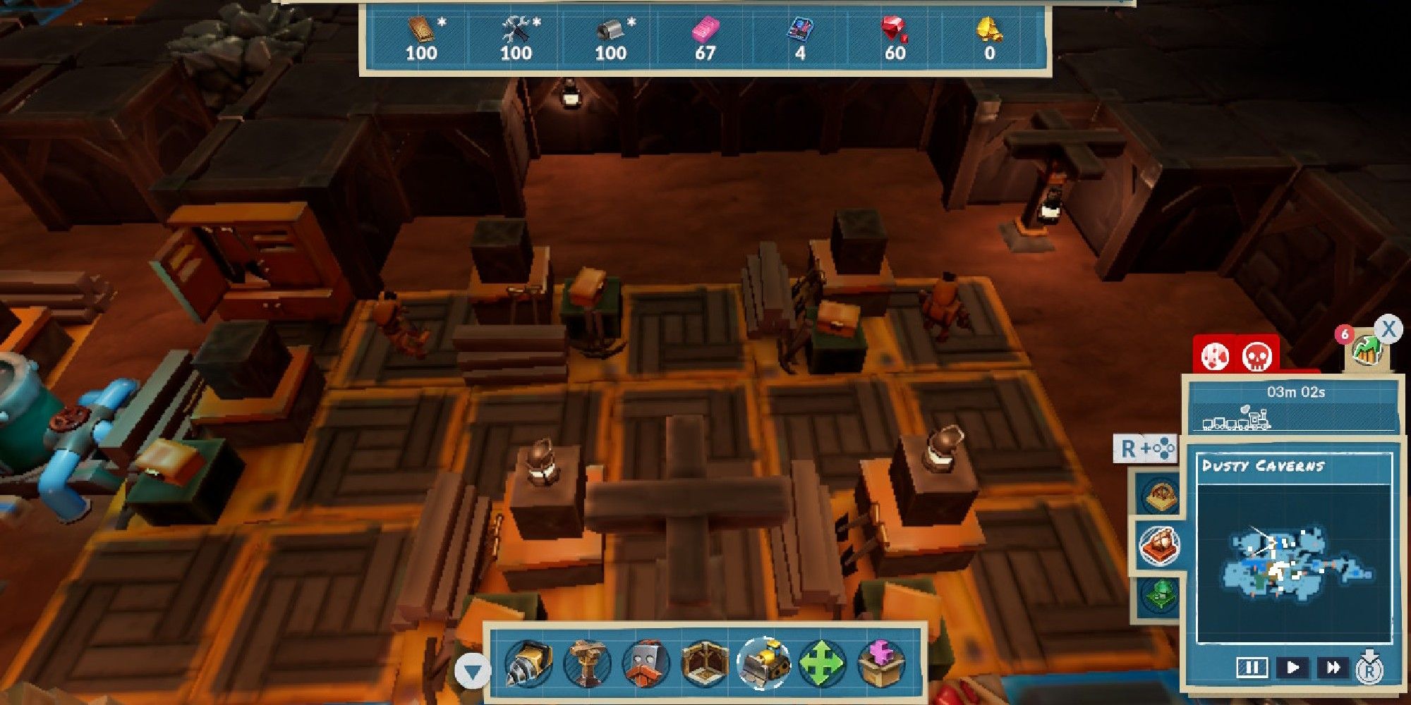 Miner's quarters between rocks.