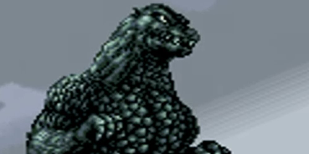 Super Godzilla, Godzilla closeup from the world traversal section