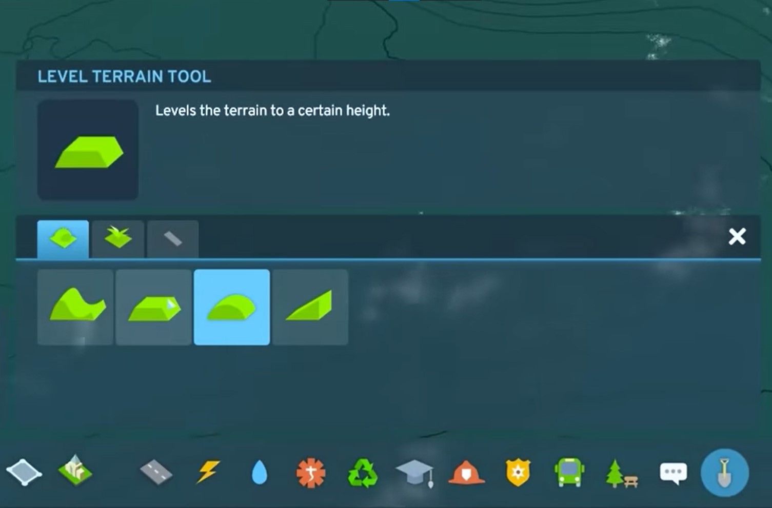Terraforming Tool from the Landscaping in Cities: Skylines 2.