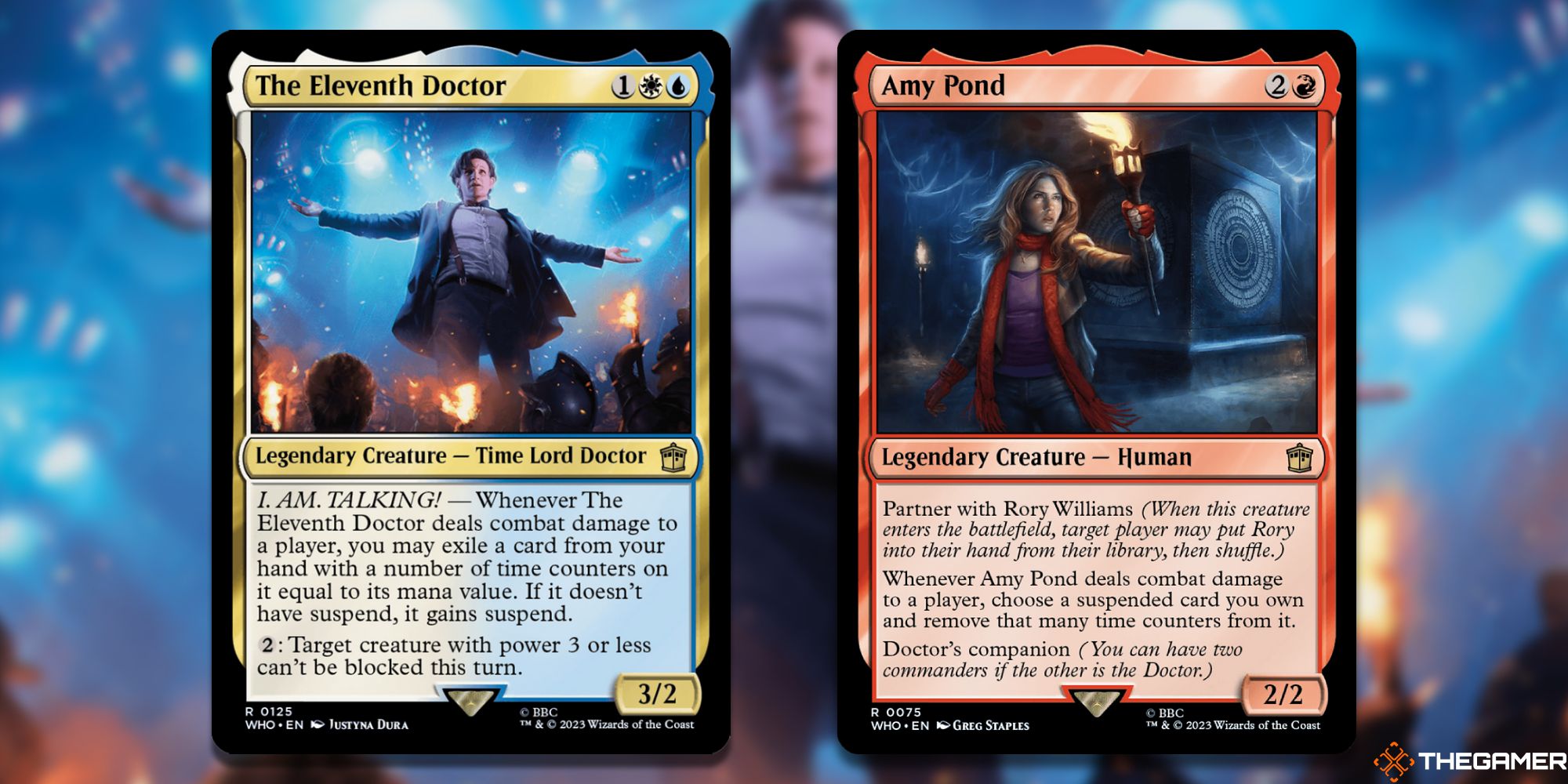 MTG: The Eleventh Doctor and Amy Pond cards