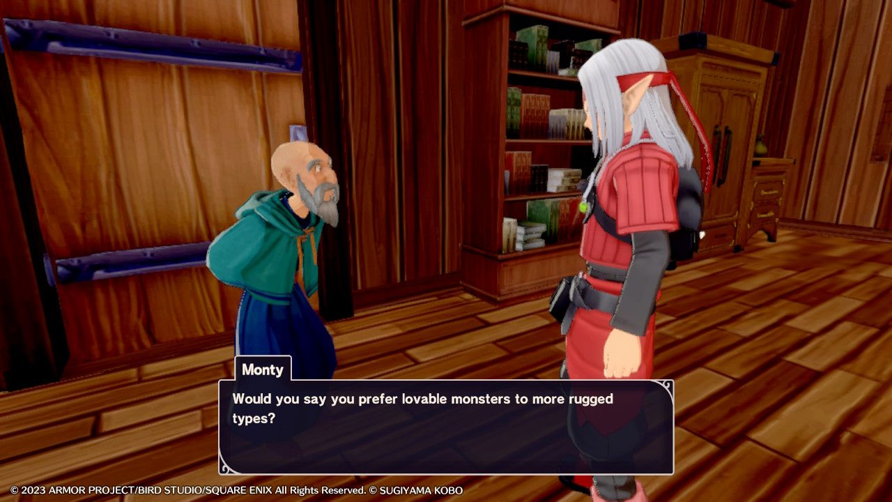 The starter monster quiz in Dragon Quest Monsters The Dark Prince