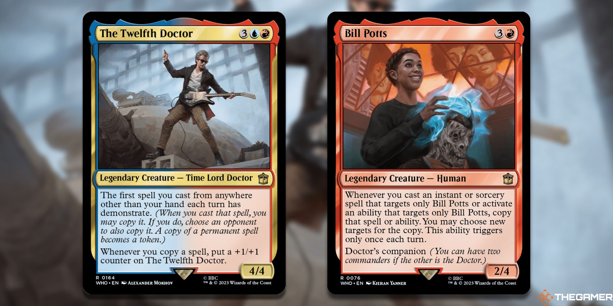 MTG: The Twelfth Doctor and Bill Potts cards