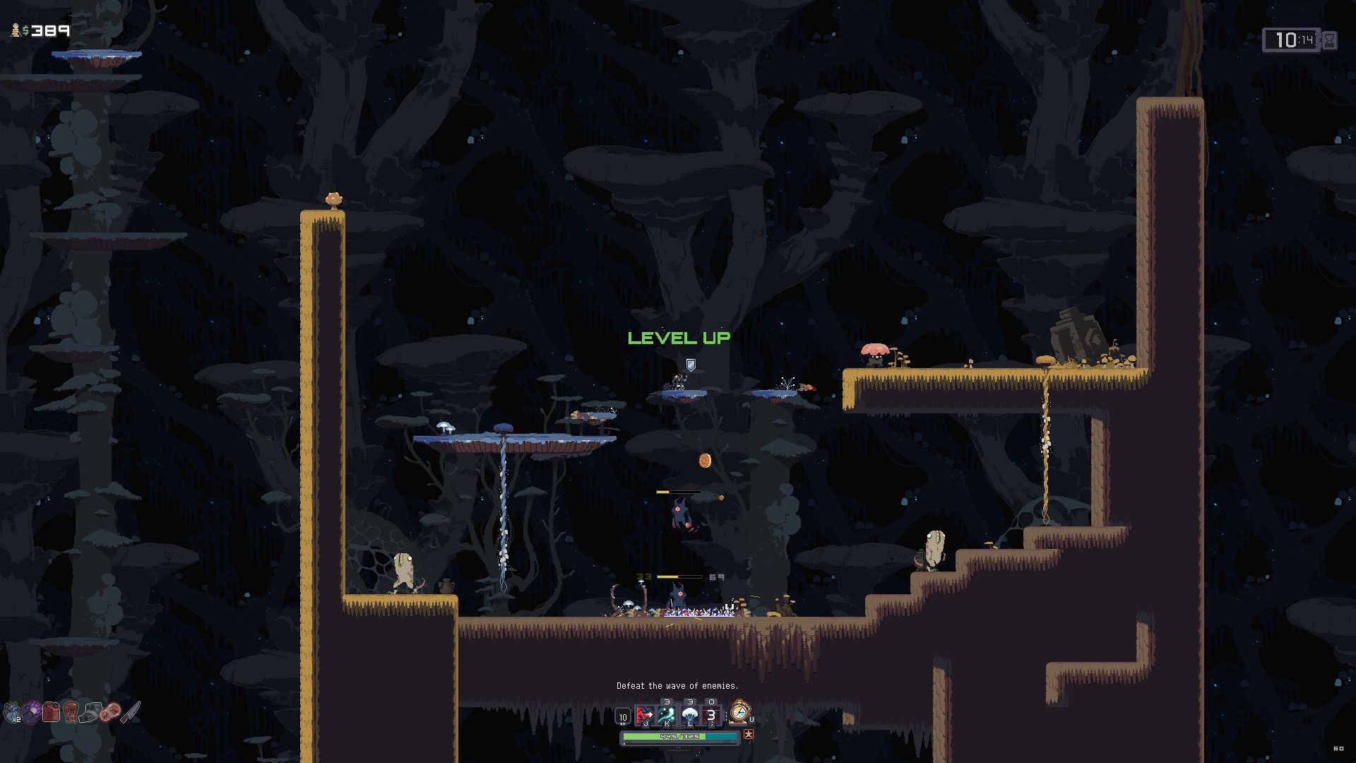 The Damp Cavern Arena for the Judgment Trial in Risk of Rain Returns