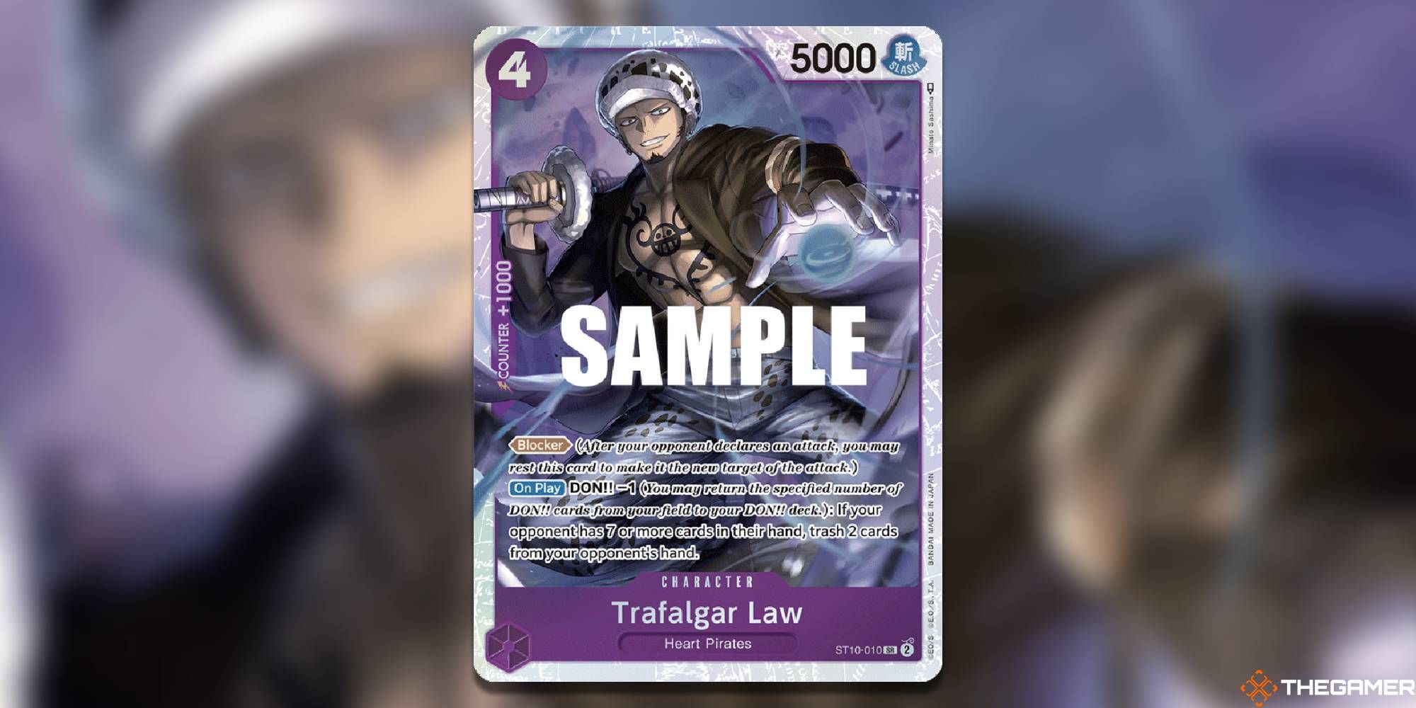trafalgar law st10 one piece card game
