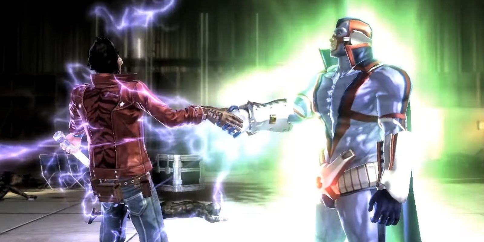 Travis and Destroyman from No More Heroes Heroes' Paradise