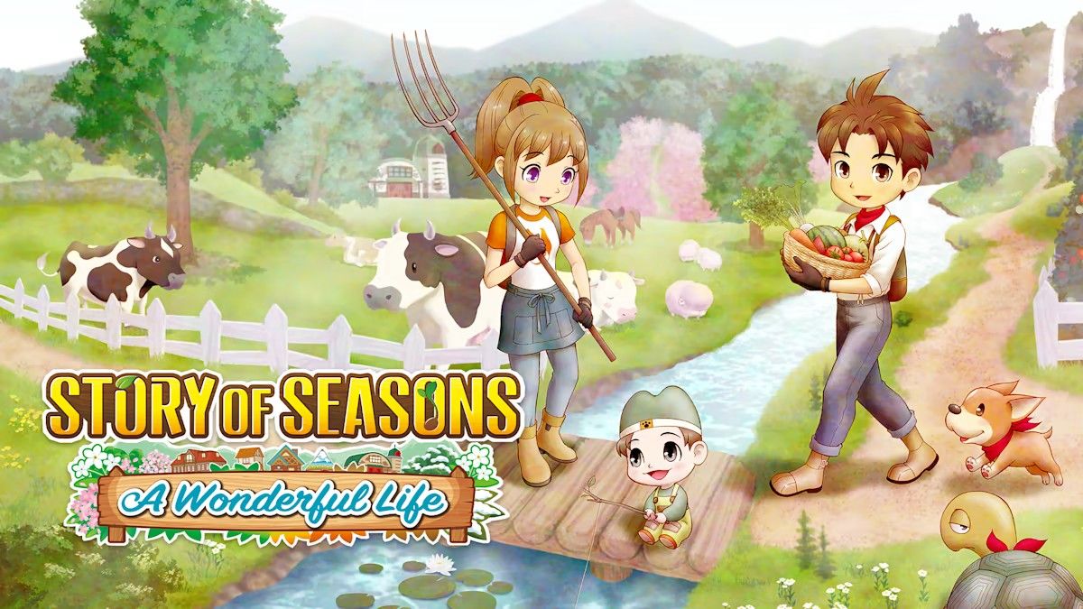 two farmers and several animals story of seasons a wonderful life