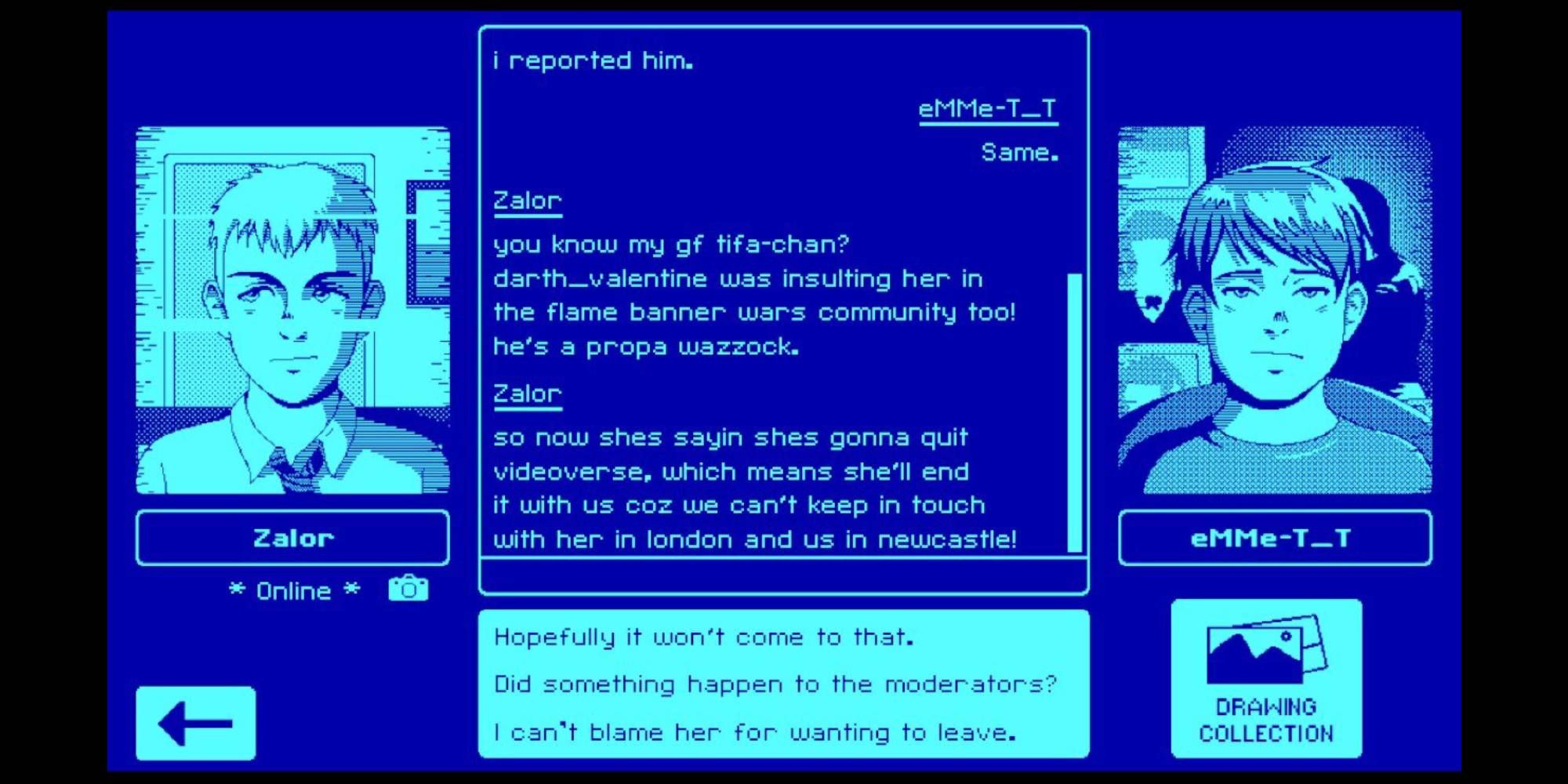 Videoverse Conversation Between Emmett and Zalor