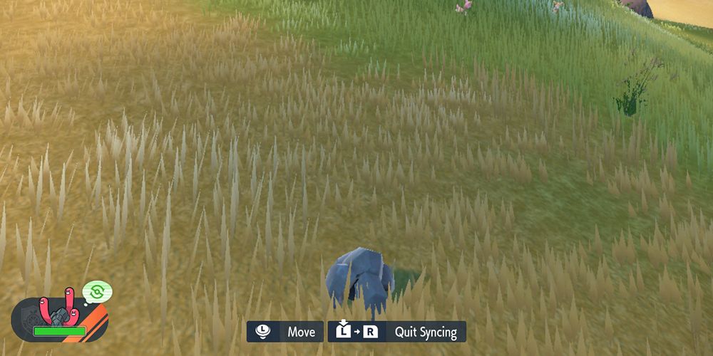 Wugtrio hiding inside of their rock while using the Synchro Machine