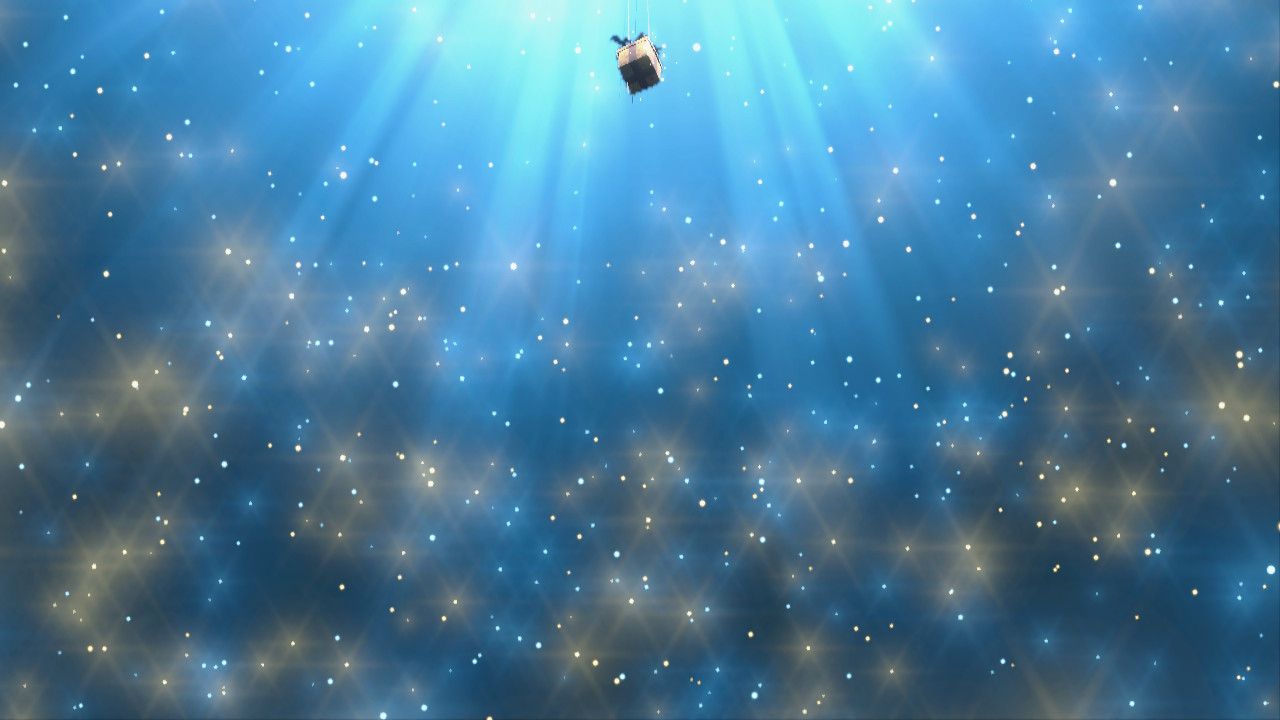 A treasure box emerging from the top of the screen in Pokemon Scarlet & Violet.