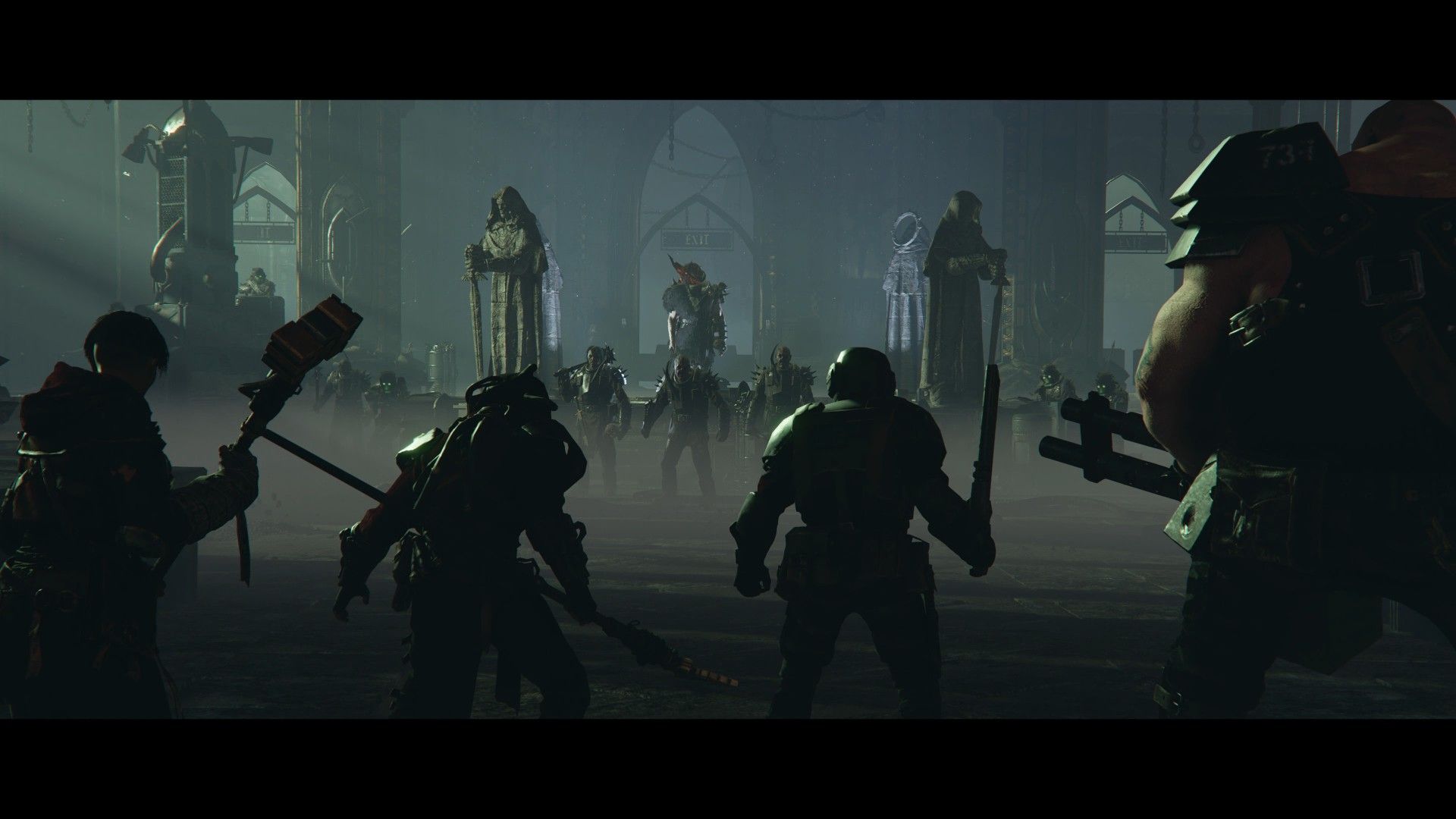 Warhammer 40,000: Darktide - A Strike Force Squad Faces Off Against Heretics