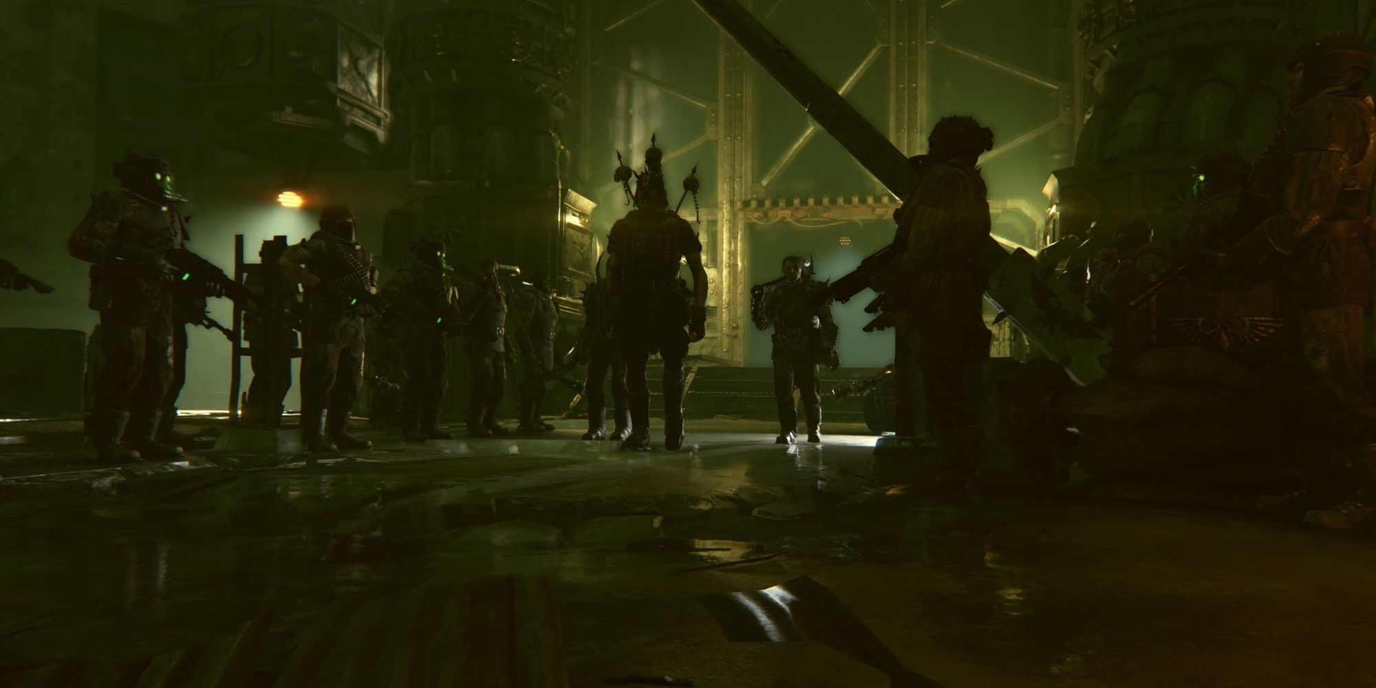 Warhammer 40,000: Darktide - A Group Of Elite Enemy Types In The Underhive