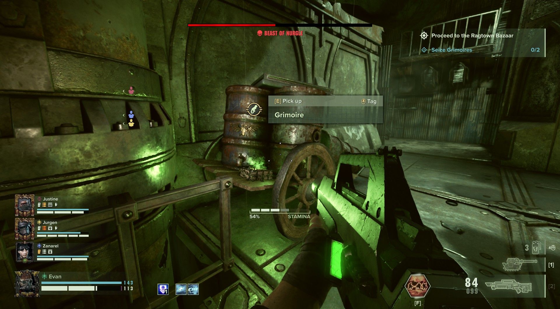 Warhammer 40,000: Darktide - A Grimoire Placed On A Wagon