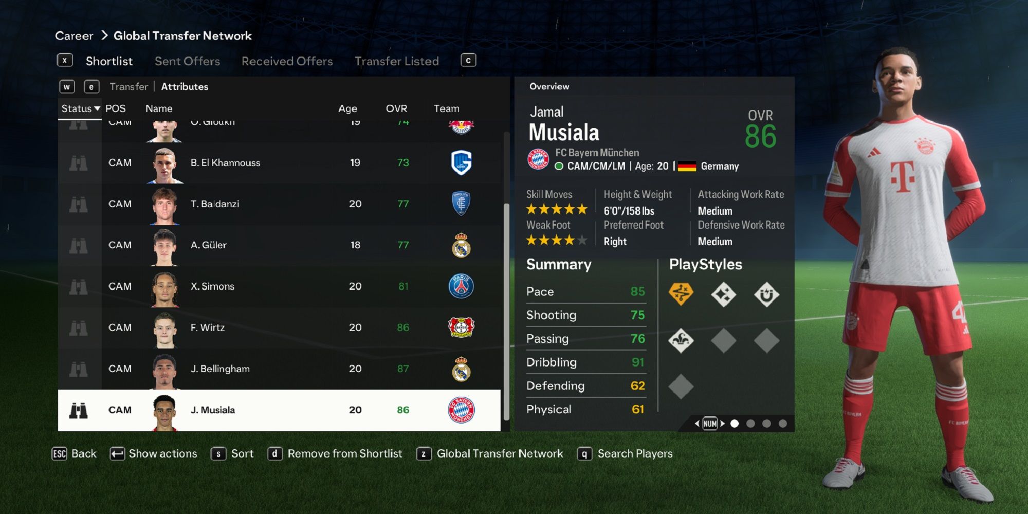 An image of Jamal Musiala in EA Sports FC 24-1