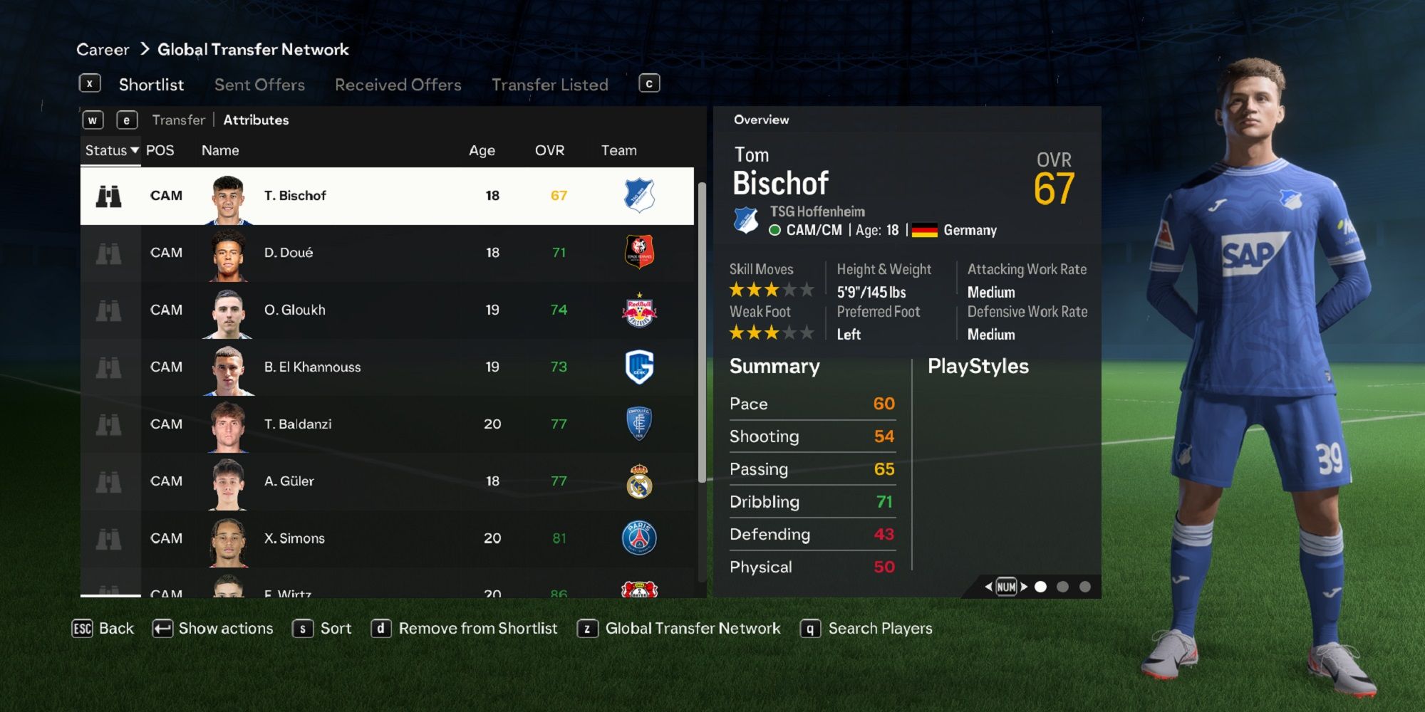 An image of Tom Bischof in EA Sports FC 24