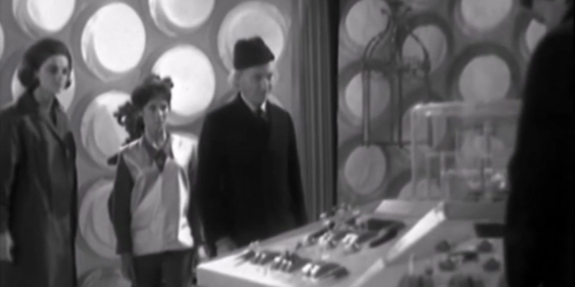 A still from the first part of the Doctor Who episode An Unearthly Child