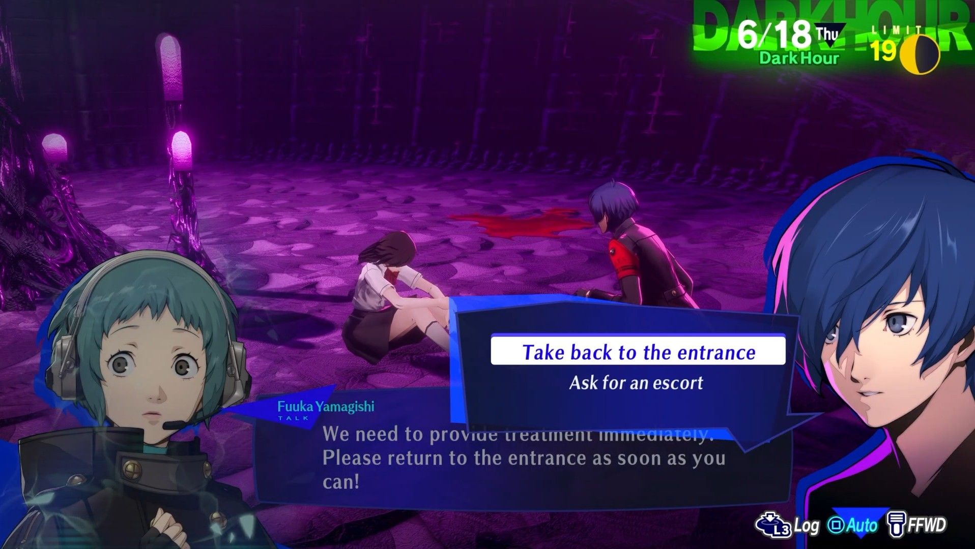 asking fuuka for an escort for a missing person in tartarus persona 3 reload p3r