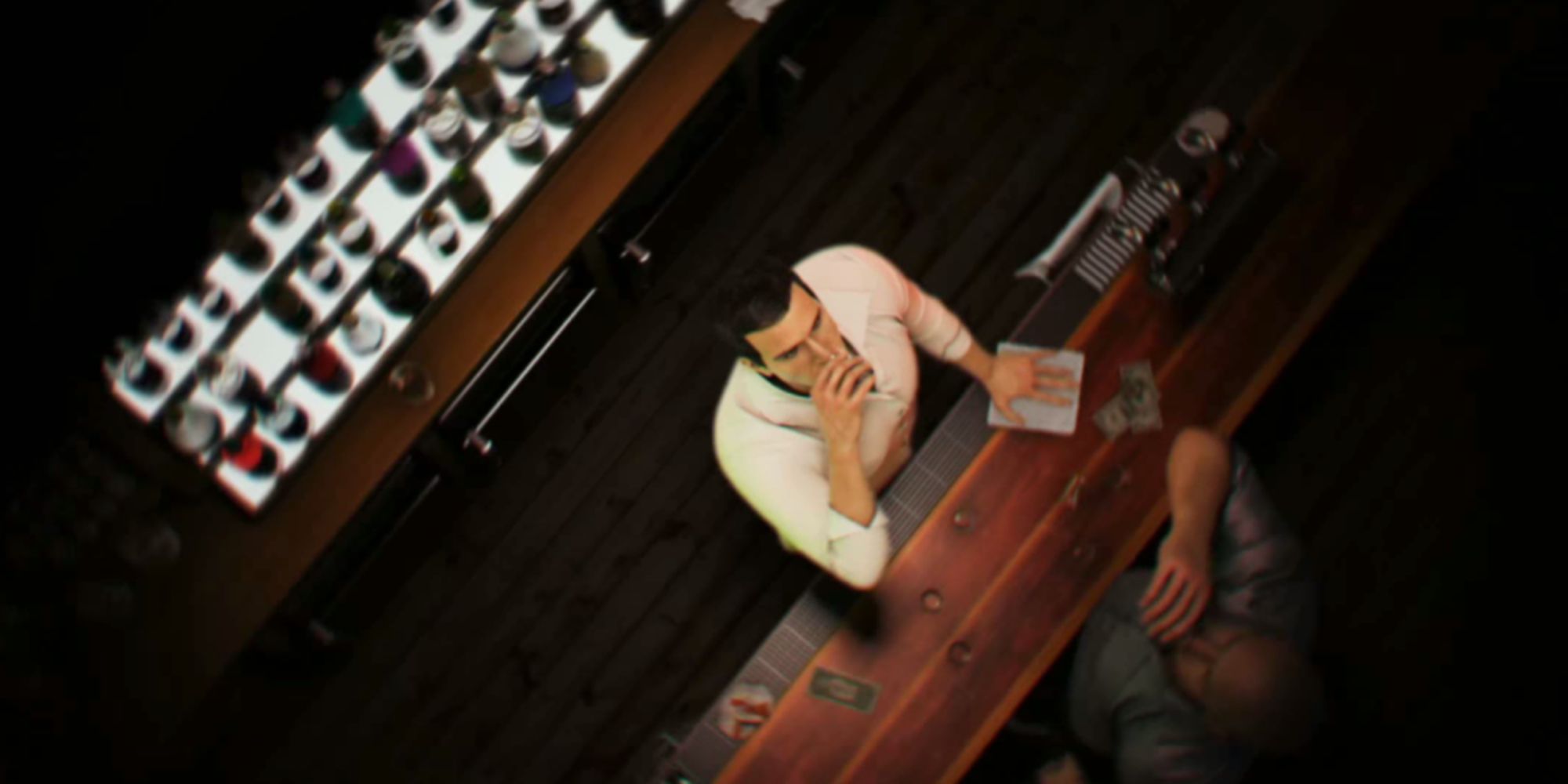 Assassin's Creed Screenshot Of Desmond Drinking At Bar