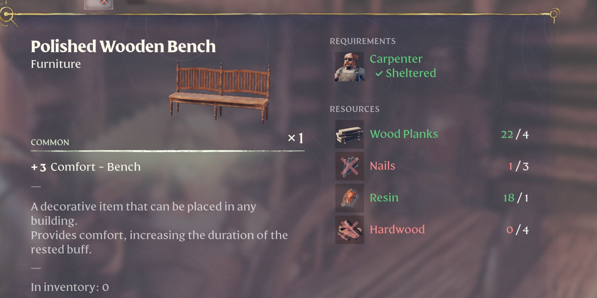 bench enshrouded