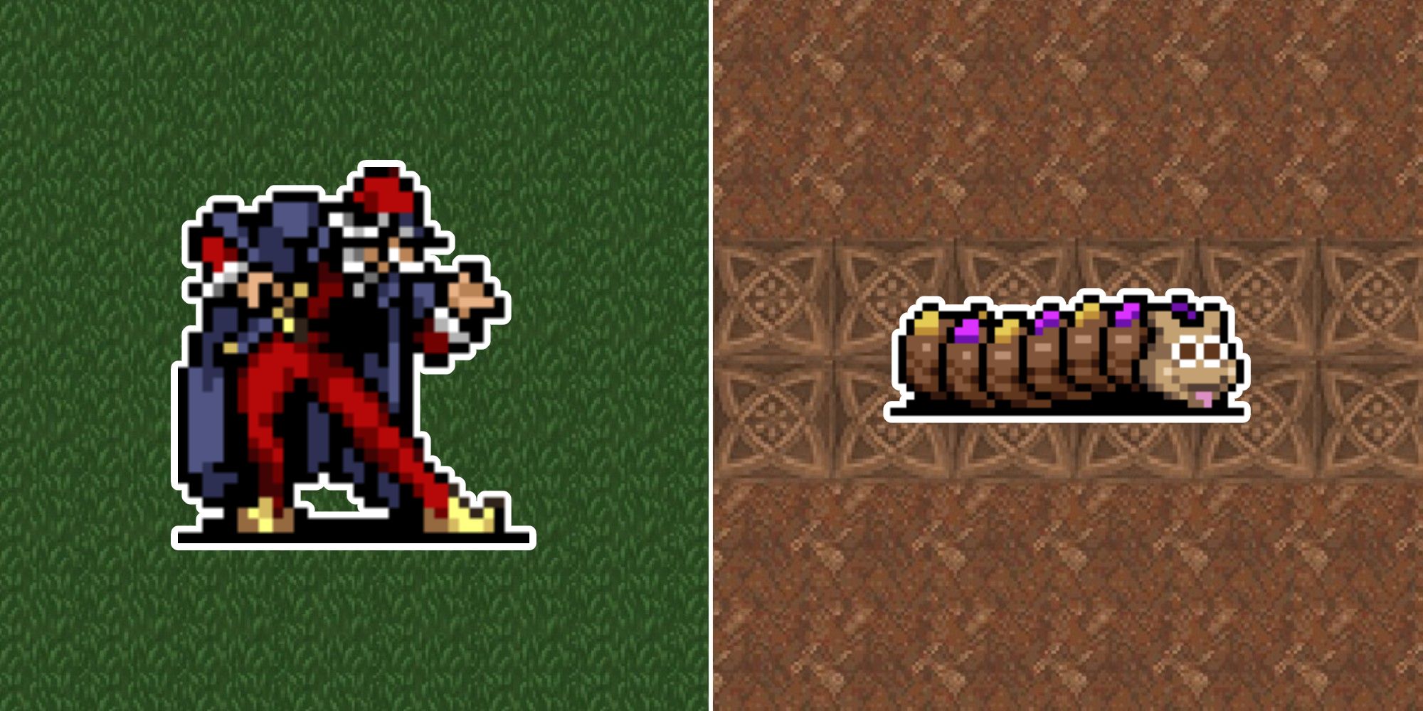 Sprites of Big Trouser And Sammy from Vampire Survivors
