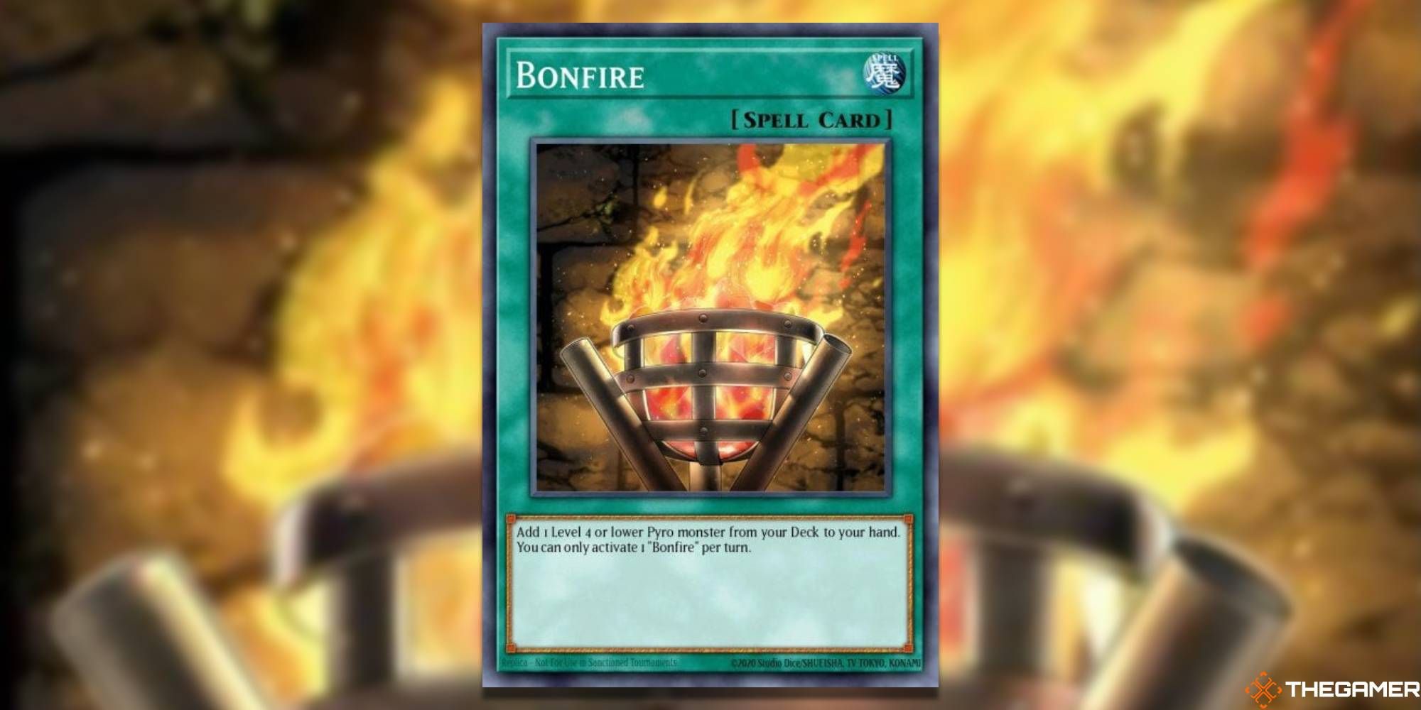 bonfire yu-gi-oh maze of millennia full art with gaussian blur