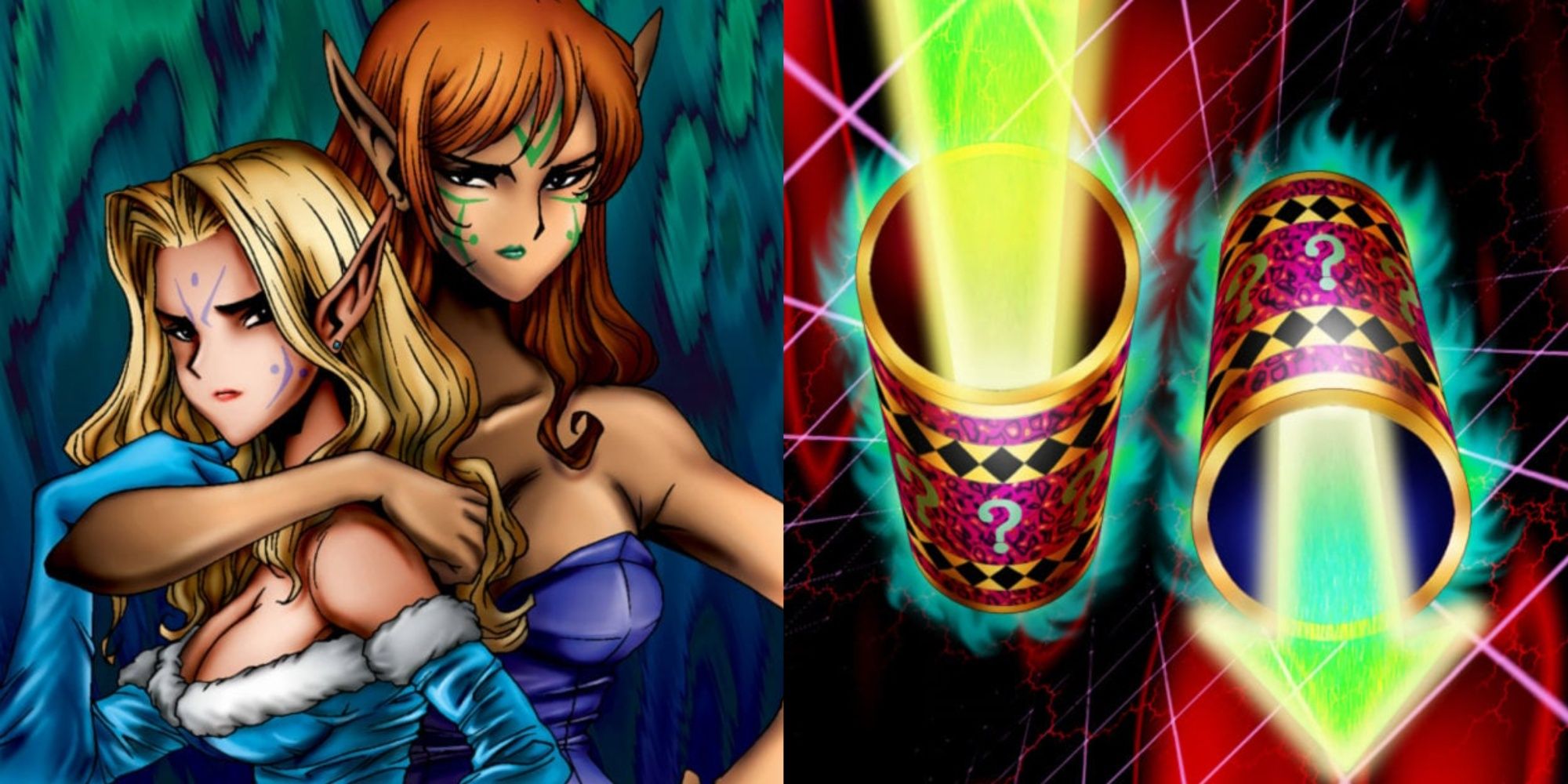 Card artworks for Gemini Elf and Magic Cylinder