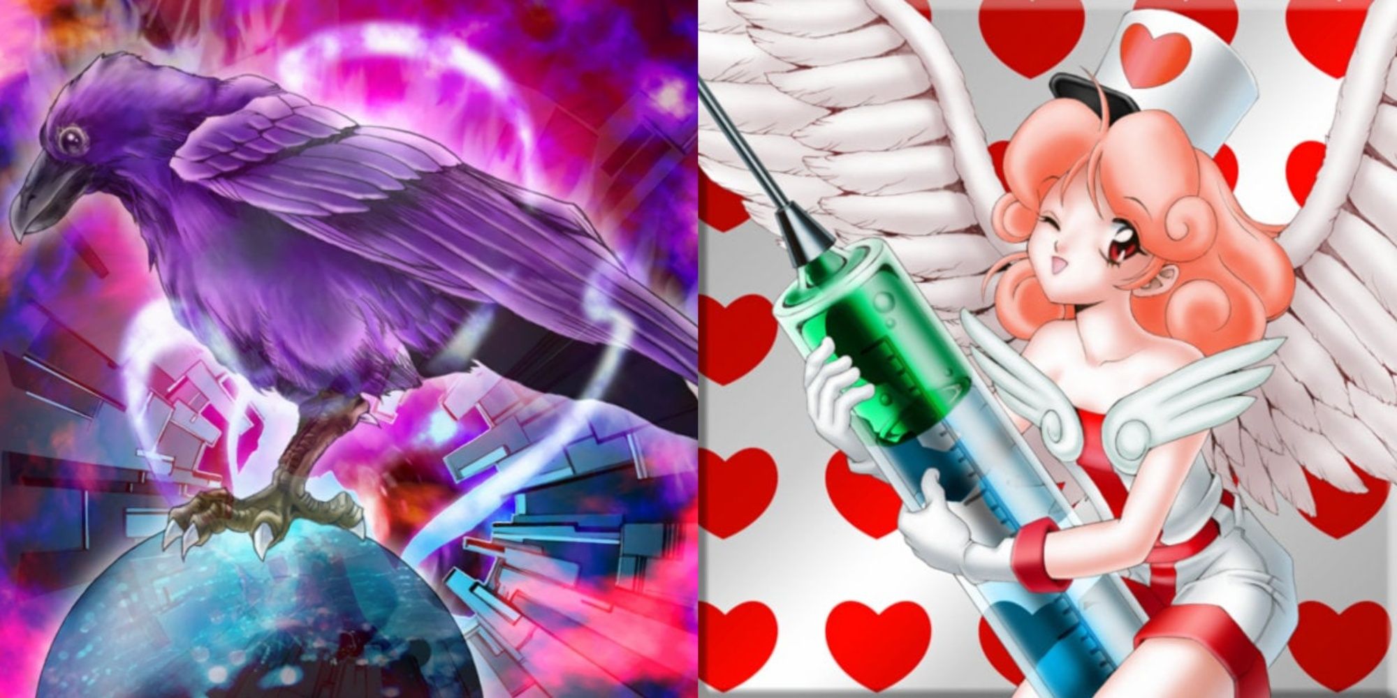 Card artworks for Yata-Garasu and Injection Fairy Lily