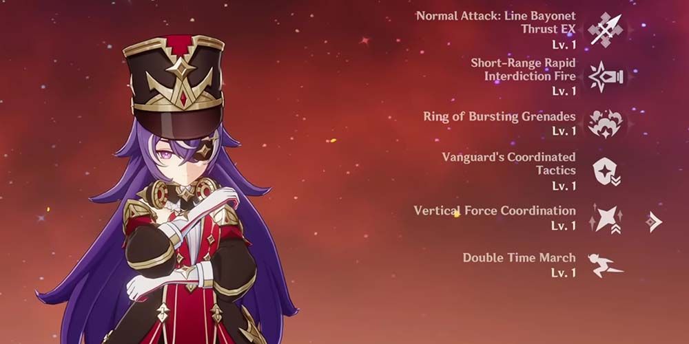 Chevreuse's Talent Page in Genshin Impact.