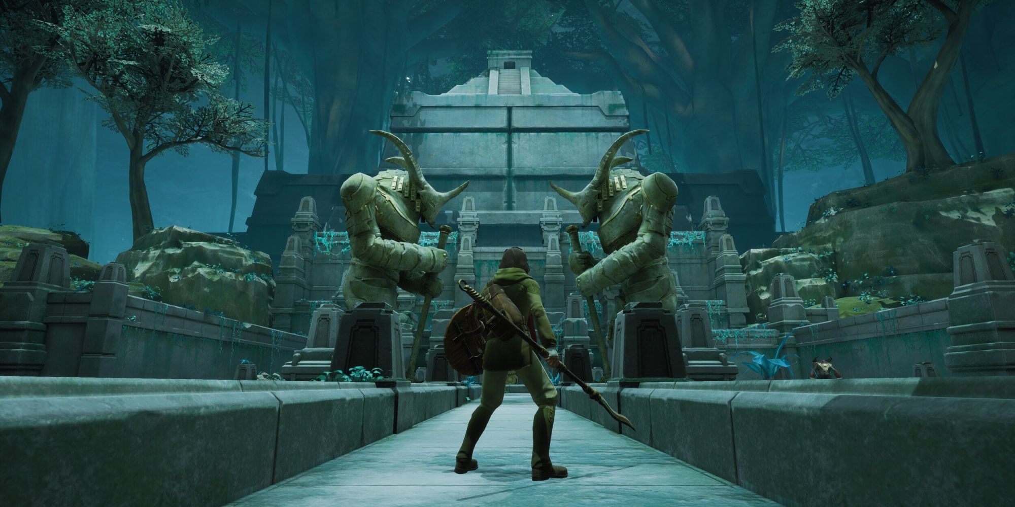 Cronos Before The Ashes:Cronos Standing Outside Of A Temple On Yaesha