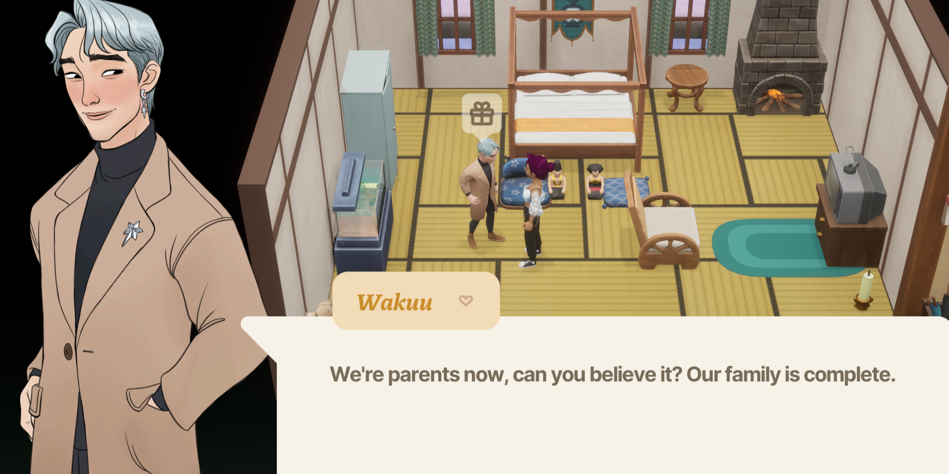 Coral Island: Wakuu in dialogue, excited about being a dad