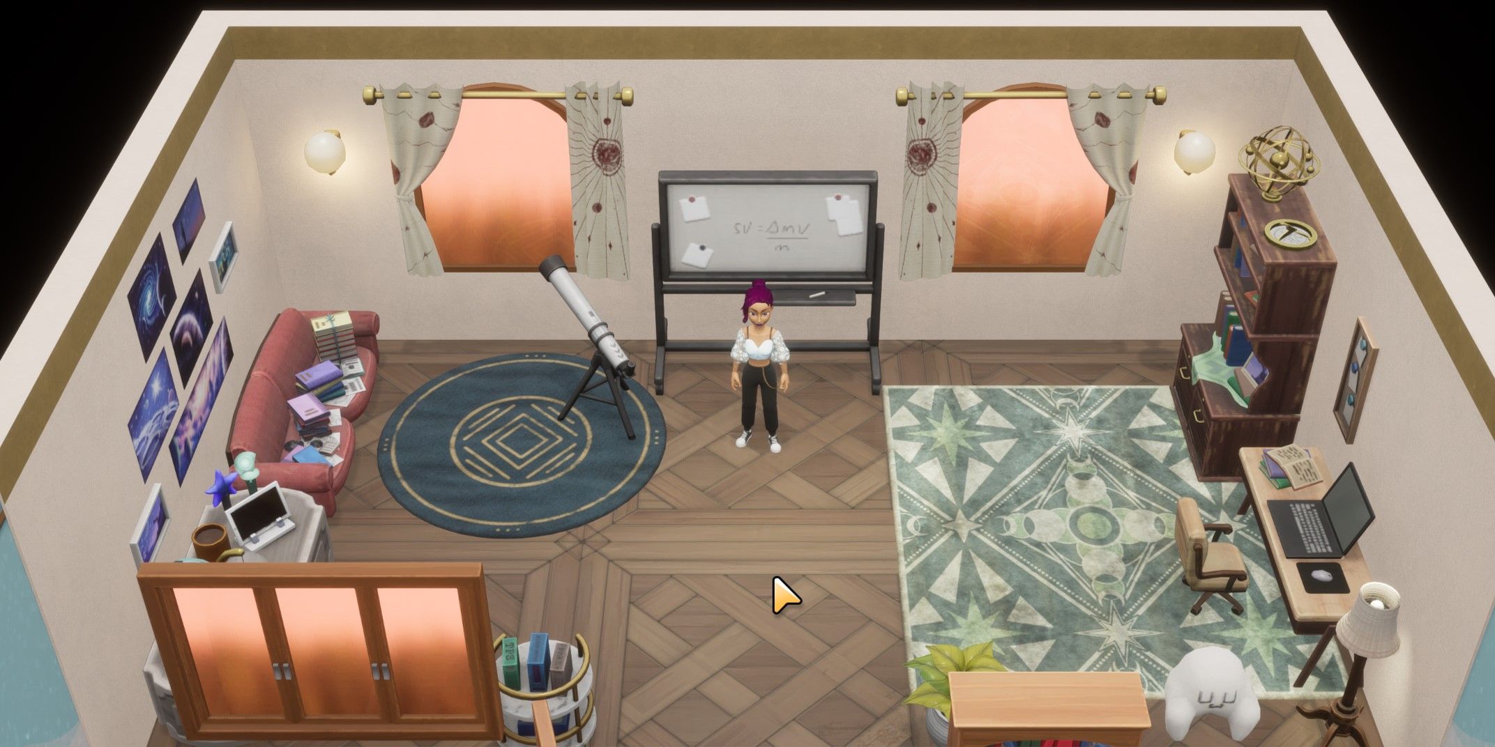 Coral Island: An image of Wakuu's room in the player's house