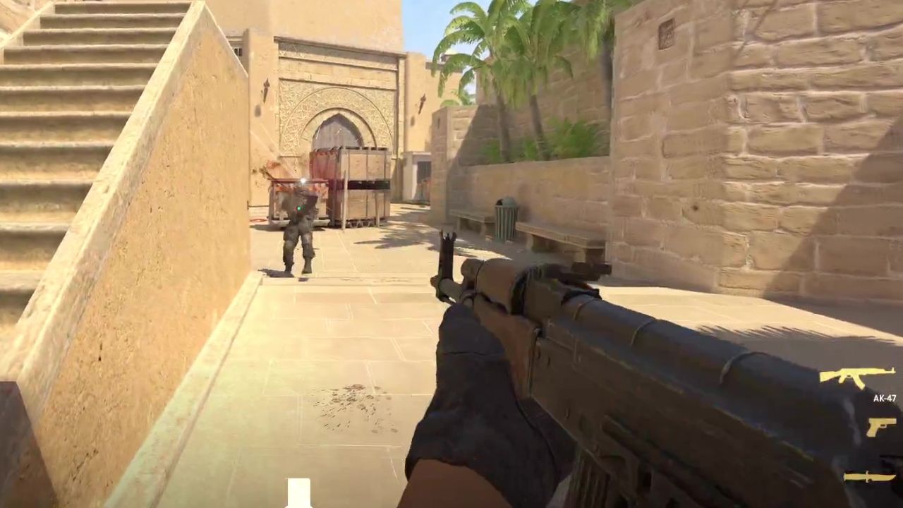 Counter-Strike 2 shot on opponent in Mirage