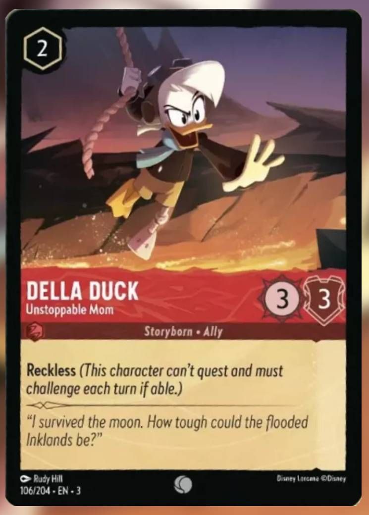 della duck, unstoppable mom lorcana