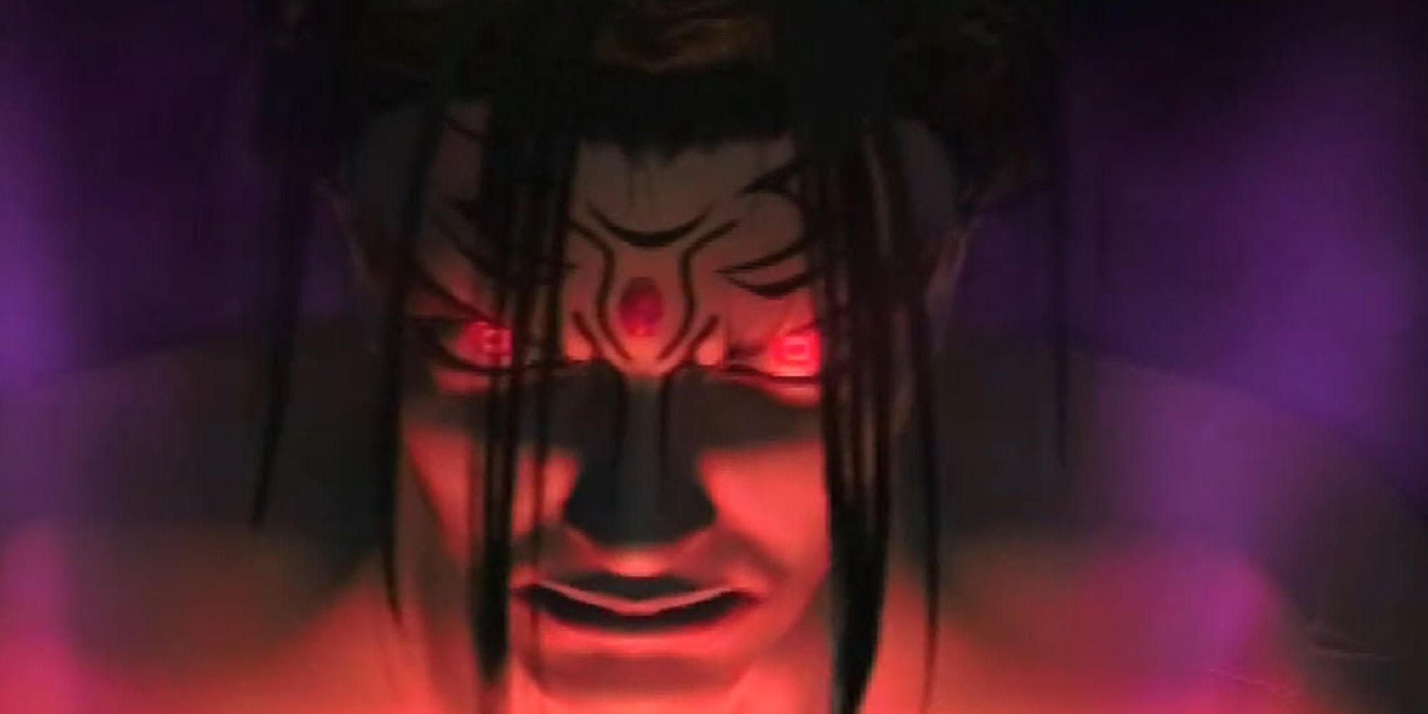 Jin's first Devil transformation, in Tekken 3