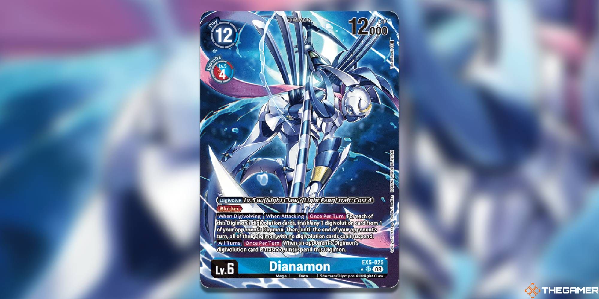 dianamon (alternate art) ex5 animal colosseum digimon card game
