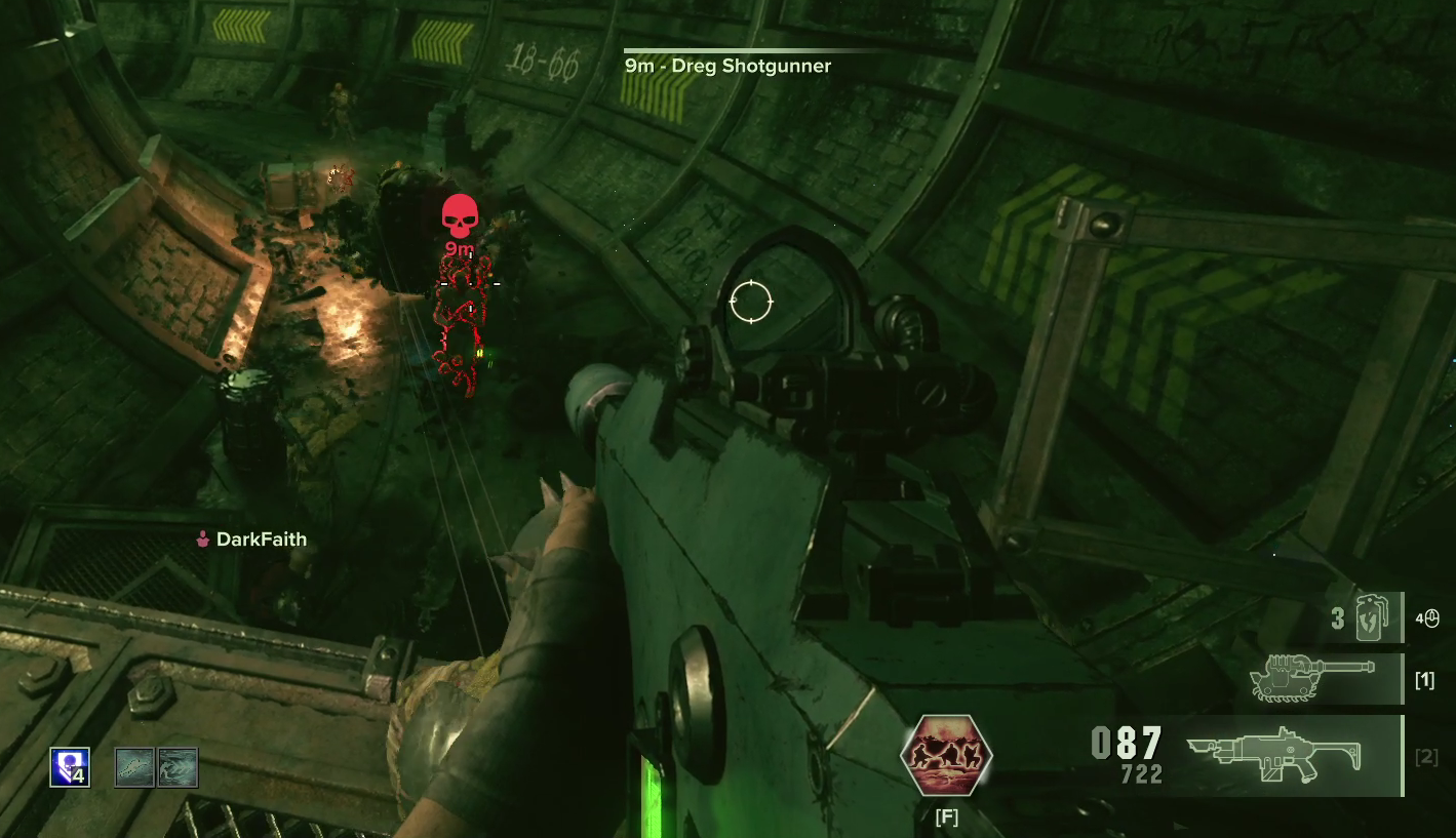 Warhammer 40,000: Darktide - The Dreg Shotgunner At A Distance