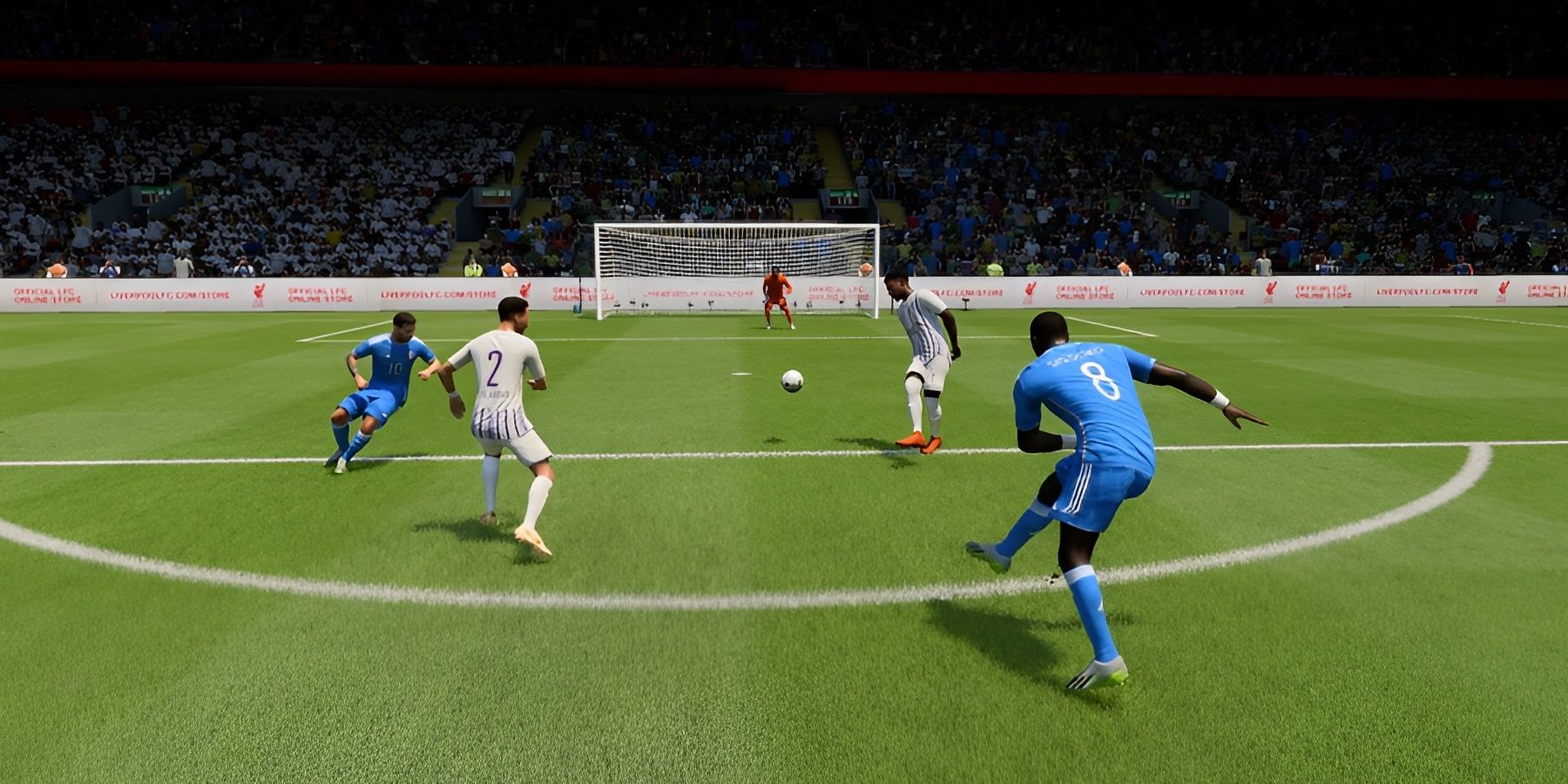 David Alaba unleashes a Power Shot in EA Sports FC 24.