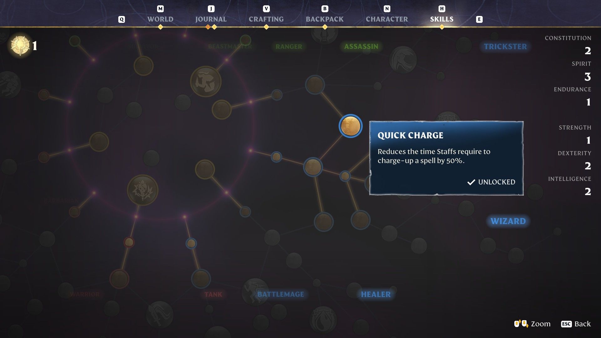 enshrouded quick charge skill for staffs