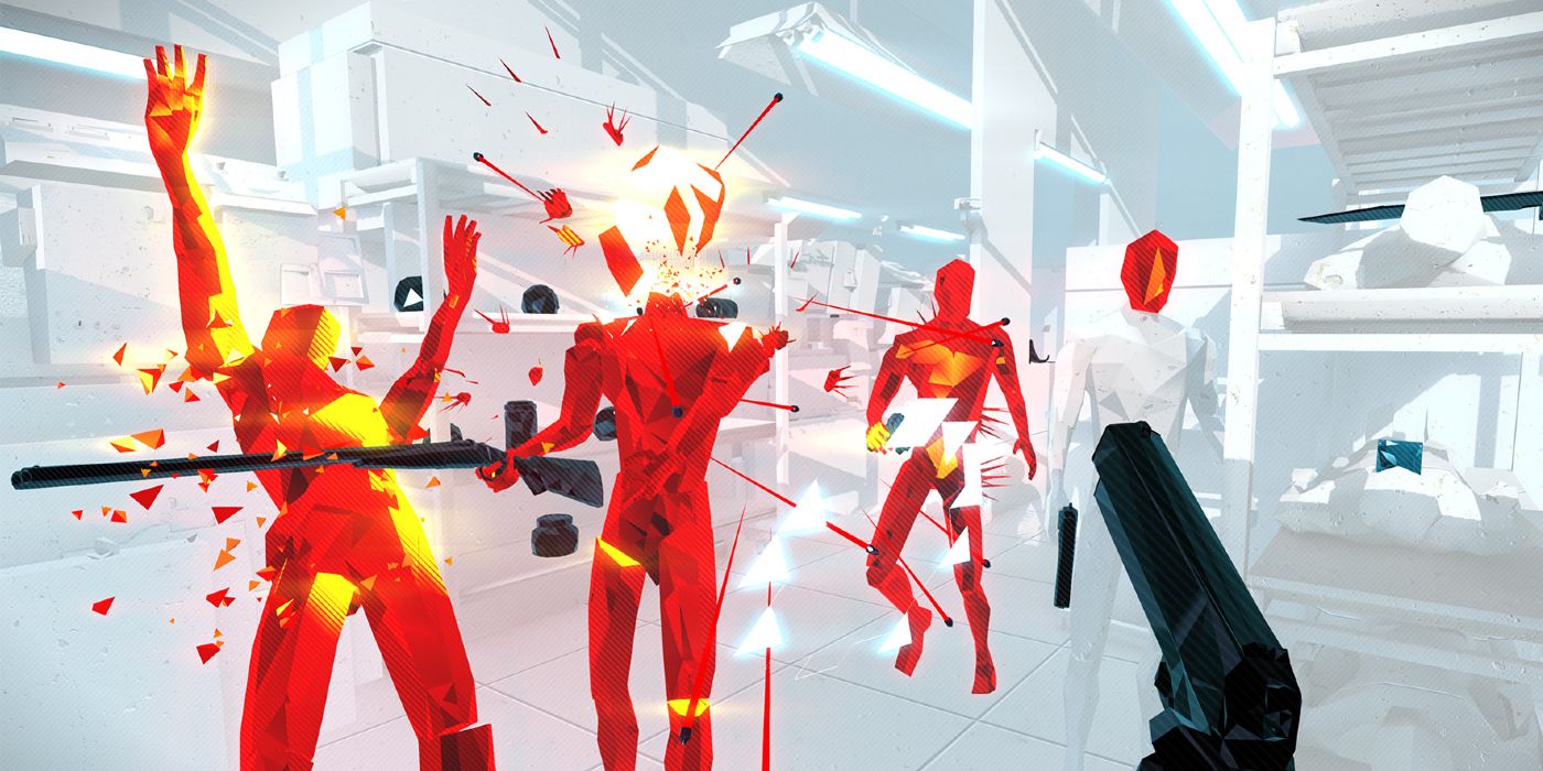 First Person Shooting Gameplay From Superhot