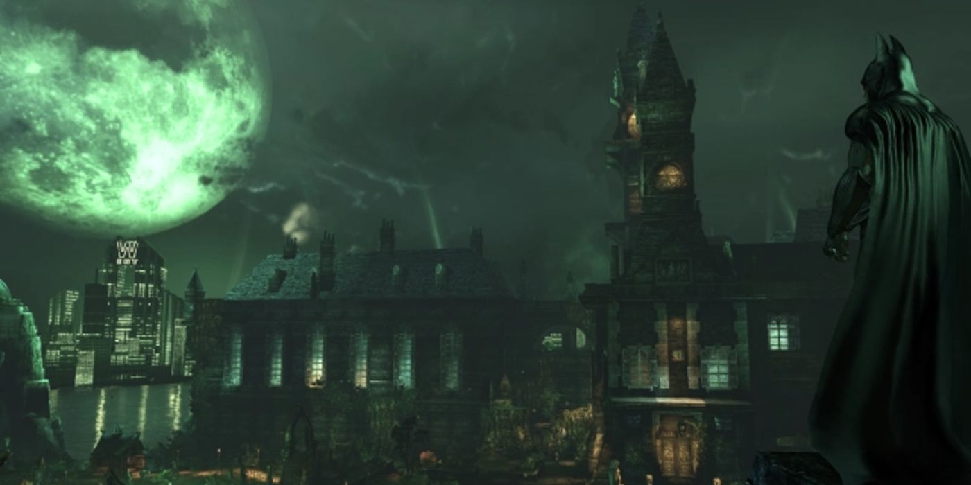 Batman Watching Over Arkham Asylum