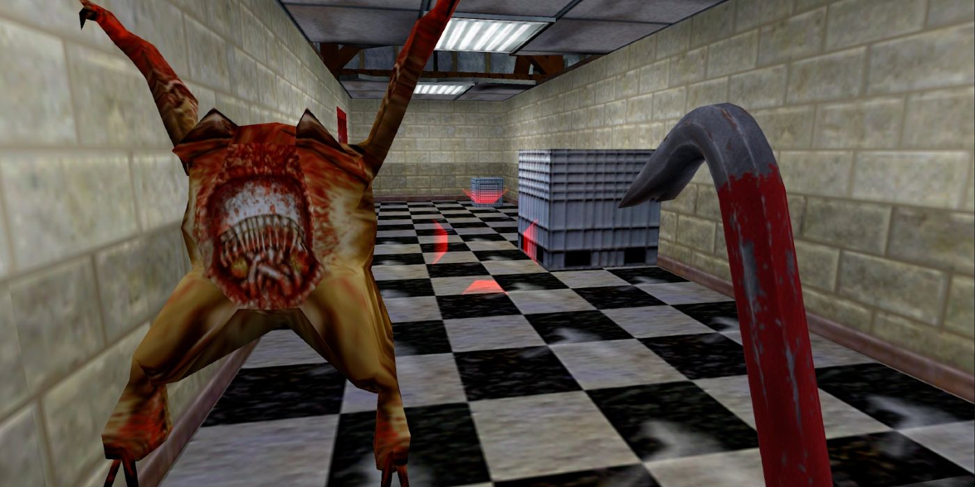 Image of Head Crab Attacking Gordon Freeman