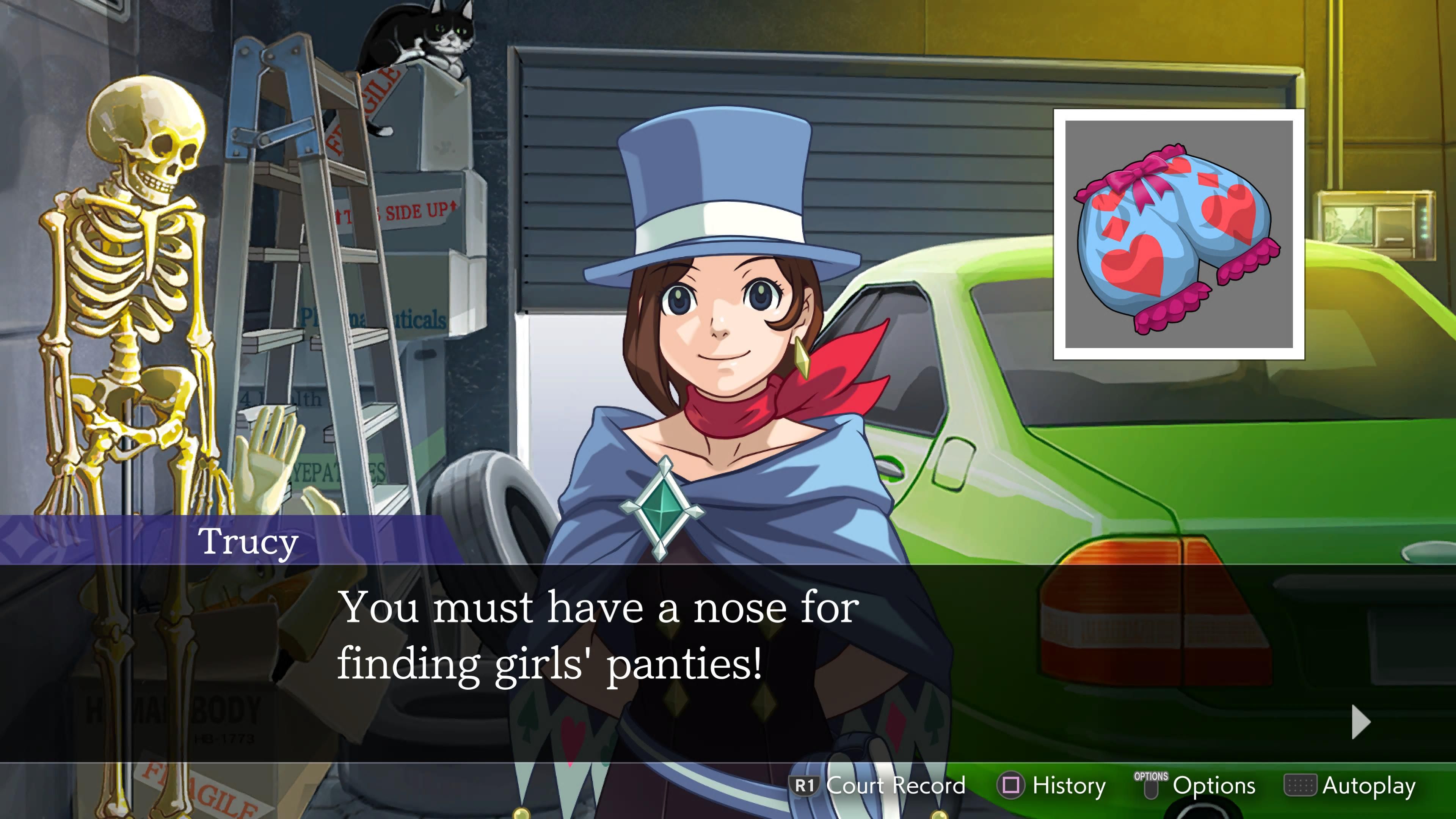 Finding Trucy's Panties in Apollo Justice Ace Attorney