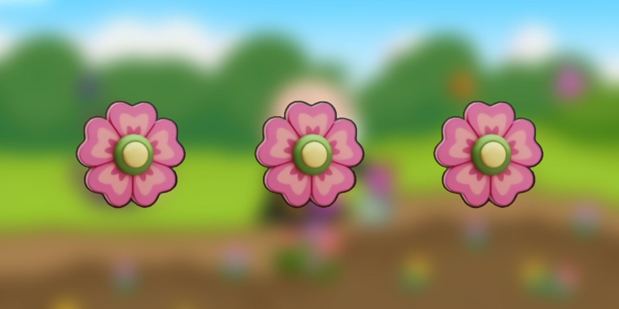 Three Flower Tokens from Monopoly GO!