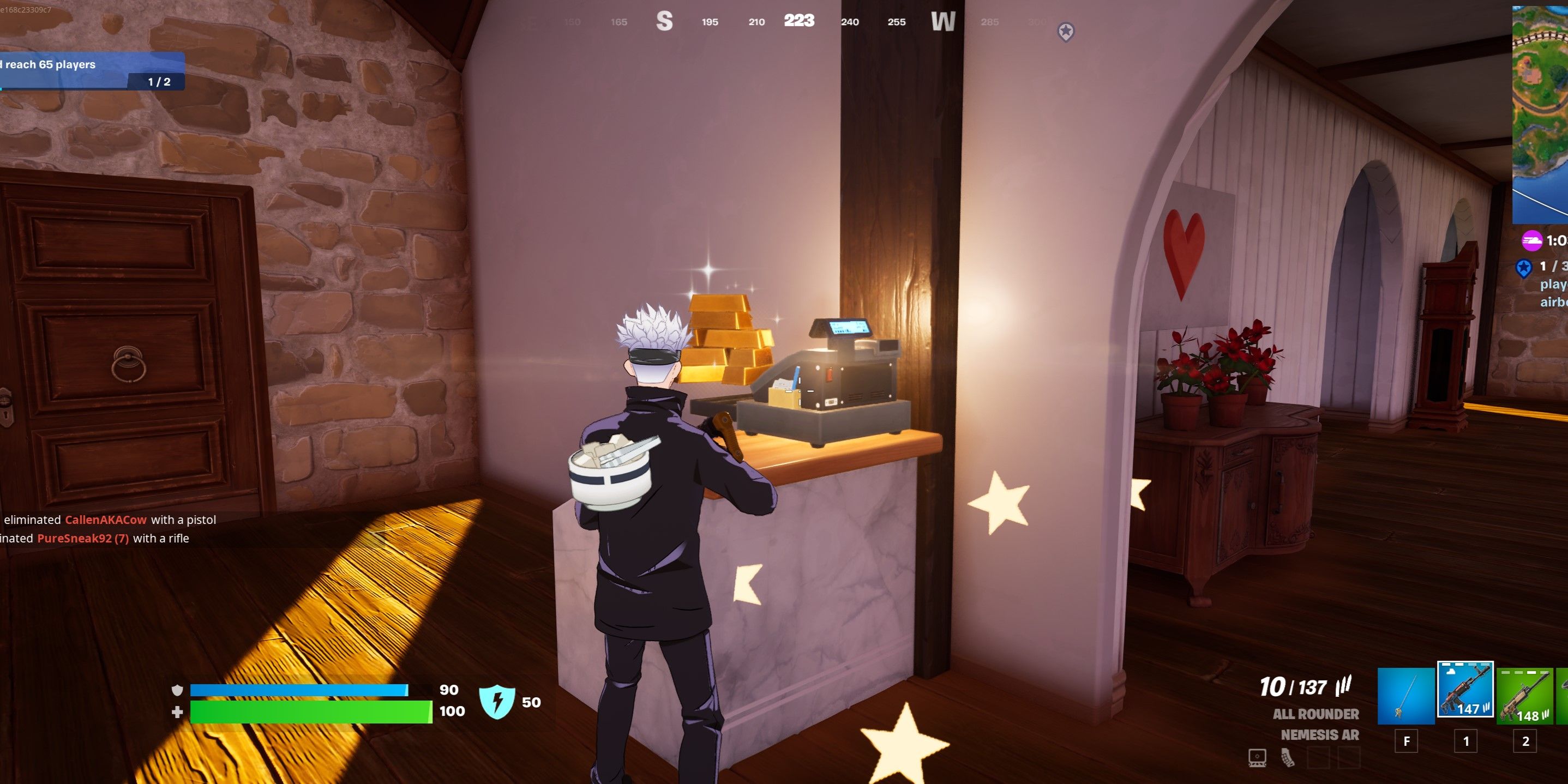Fortnite: Gojo opens a cash register